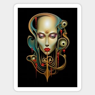 AI Goddess Portrait Magnet